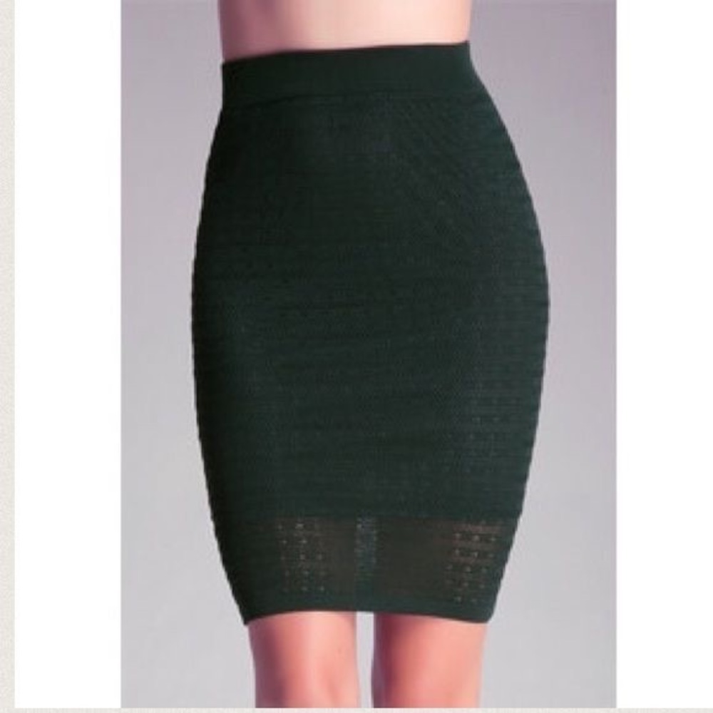 Pointelle midi skirt